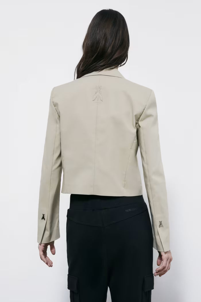 Patrizia Pepe Blazer cropped in cotone leggero