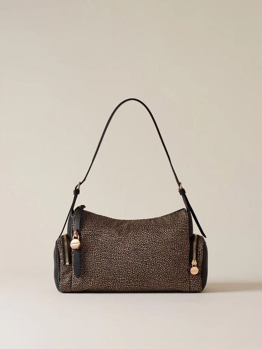 Borbonese POCHE BORSA HOBO MEDIUM nera