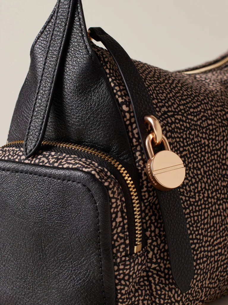 Borbonese POCHE BORSA HOBO MEDIUM nera