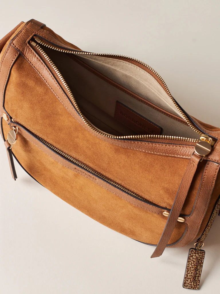 Borbonese LUNA BORSA SMALL in pelle radica