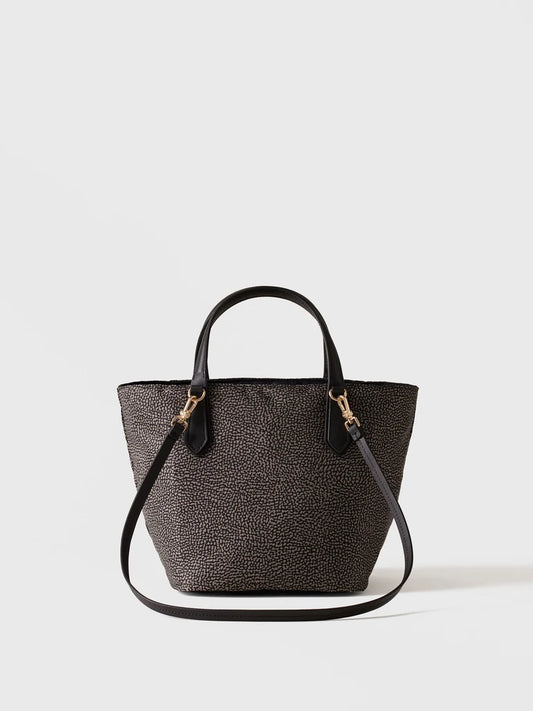 Borbonese ESCAPE BORSA SHOPPING SMALL Catrame