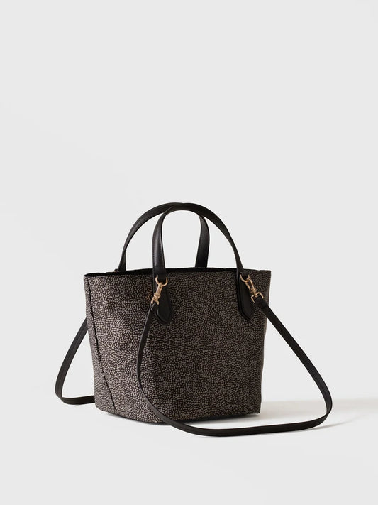 Borbonese ESCAPE BORSA SHOPPING SMALL Catrame