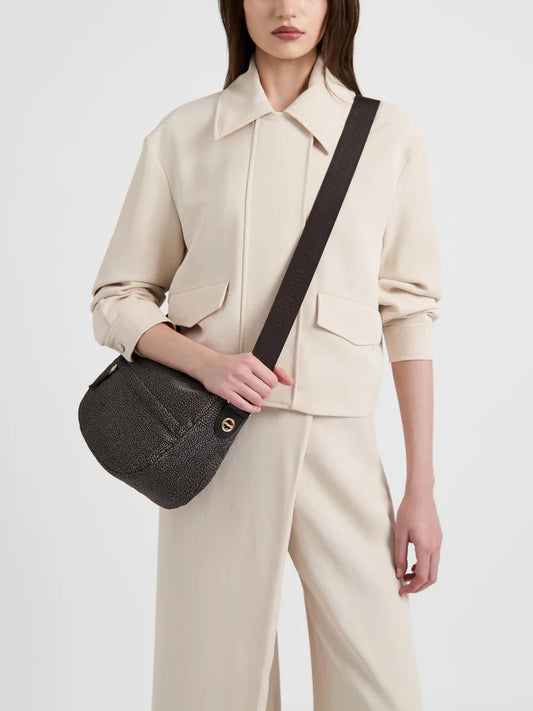 Borbonese B-CLUB LUNA BAG SMALL Borsa a tracolla in tessuto Op Catrame