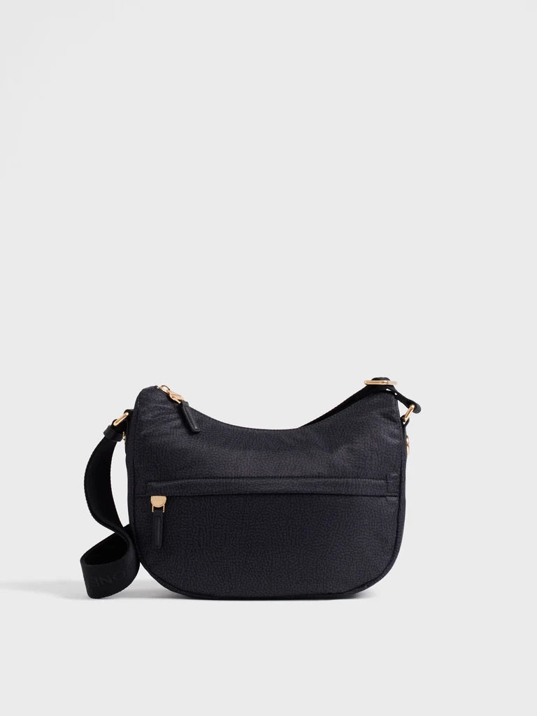 Borbonese B-CLUB LUNA BAG SMALL DARK BLACK