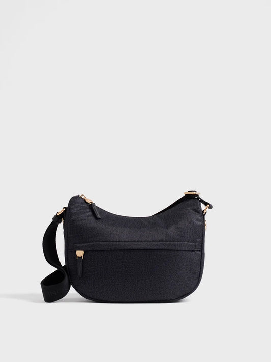 Borbonese B-CLUB LUNA BAG SMALL DARK BLACK