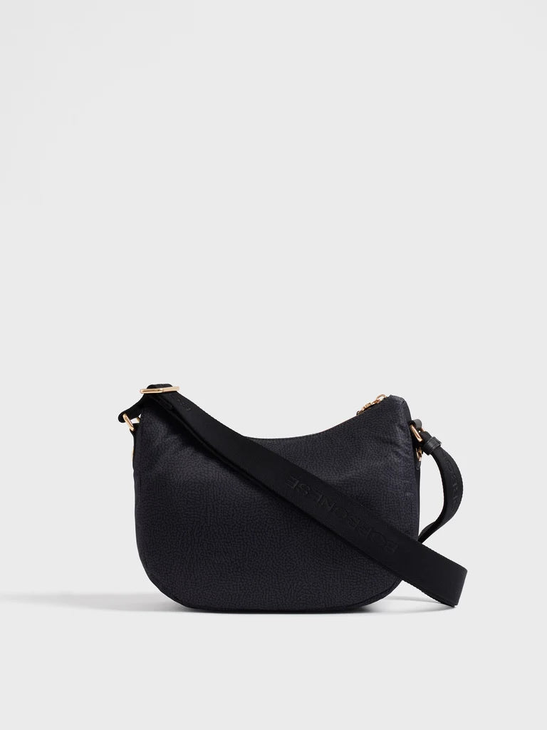 Borbonese B-CLUB LUNA BAG SMALL DARK BLACK