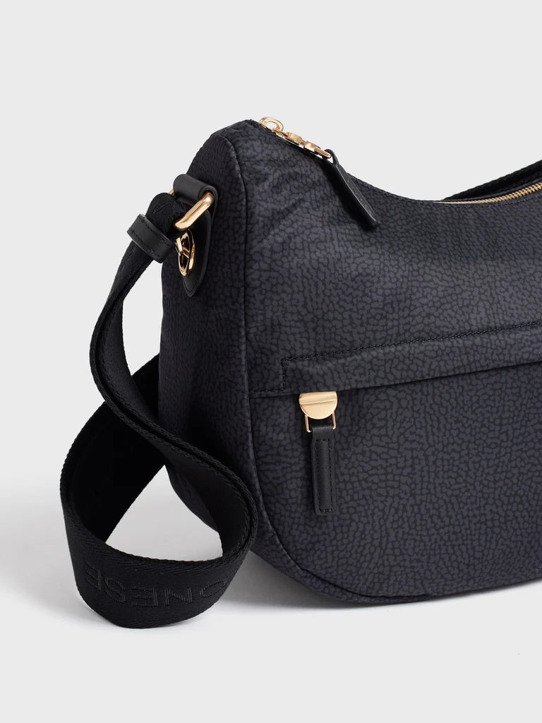 Borbonese B-CLUB LUNA BAG SMALL DARK BLACK