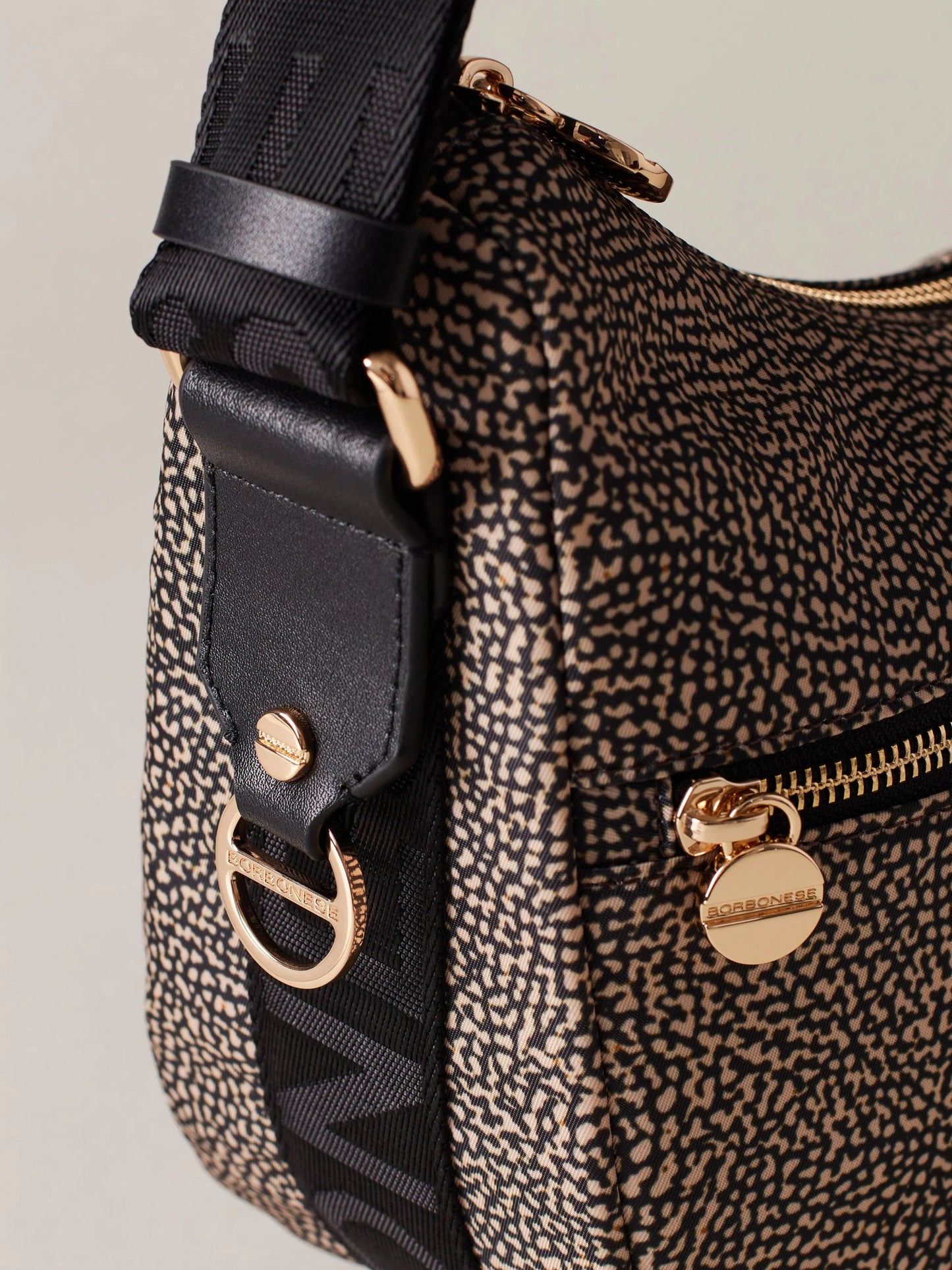 Borbonese ECO LINE LUNA BAG SMALL nero