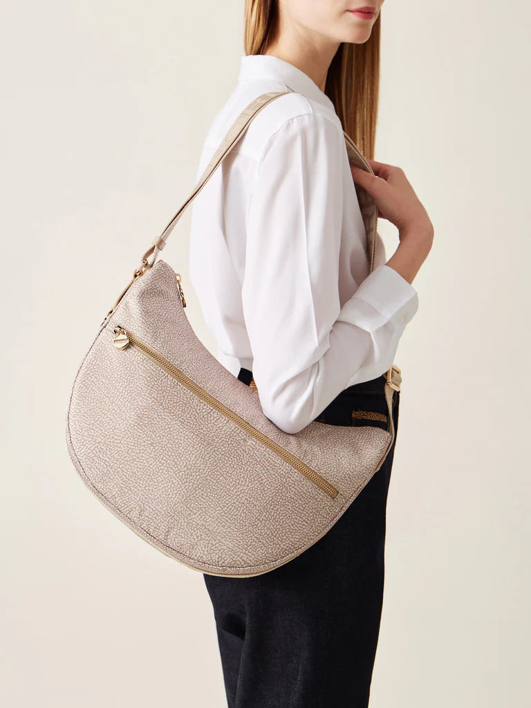 Borbonese ECO LINE LUNA BAG MIDDLE sabbia