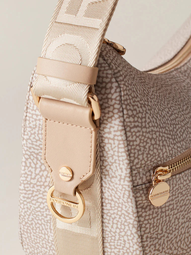 Borbonese ECO LINE LUNA BAG MIDDLE sabbia