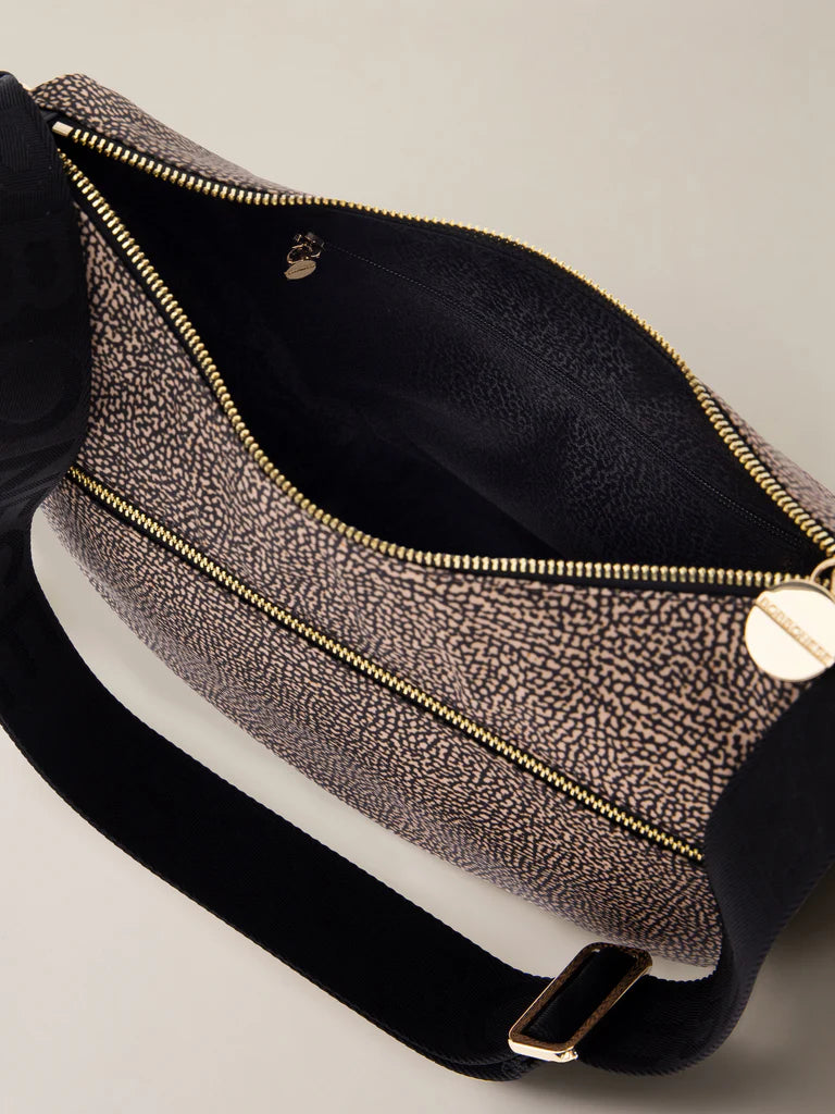 Borbonese ECO LINE LUNA BAG MIDDLE nero