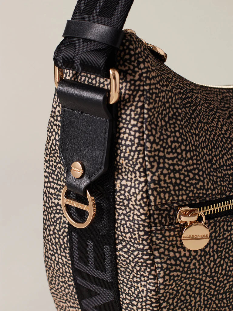 Borbonese ECO LINE LUNA BAG MIDDLE nero