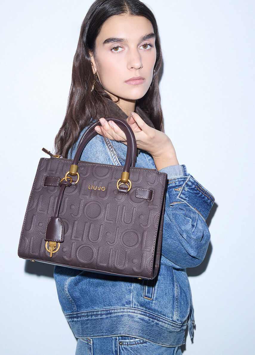 Liu Jo Borsa satchel piccola marrone scuro