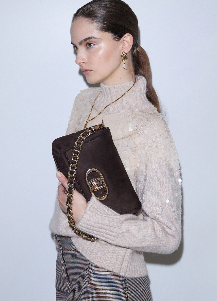 Liu Jo Borsa LaPuffy media in microfibra col cacao