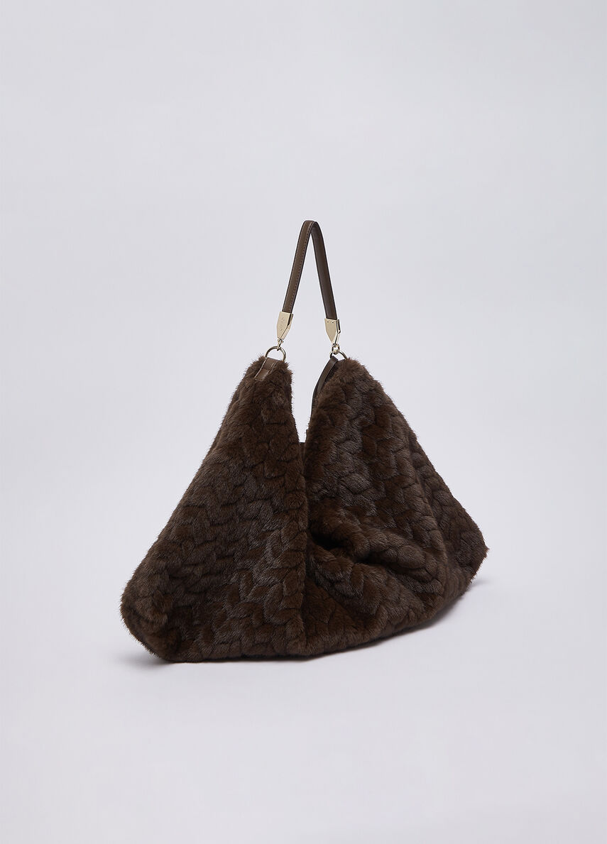 Liu JO Borsa grande in pelliccia sintetica