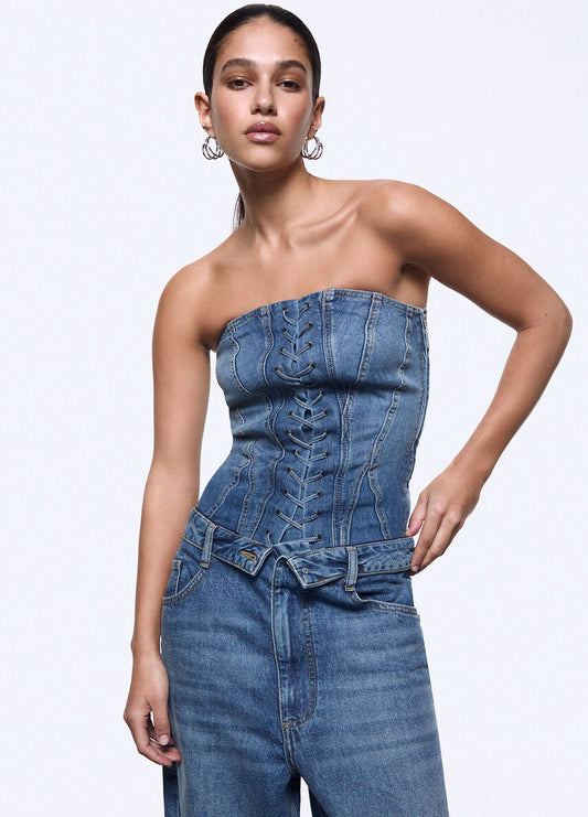 Liu Jo Denim bustier top