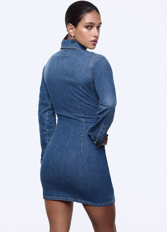 Liu Jo Short denim dress with ties