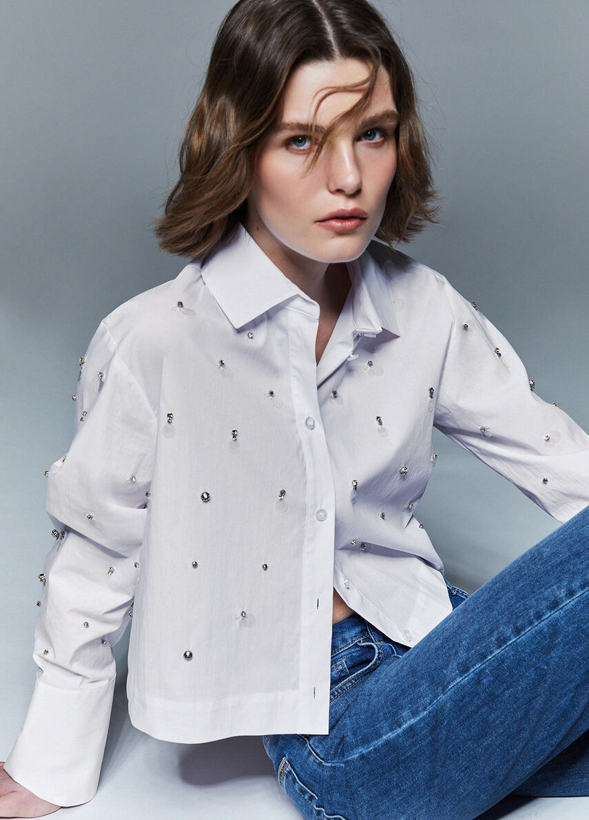 Liu Jo Camicia boxy con ricami gioiello