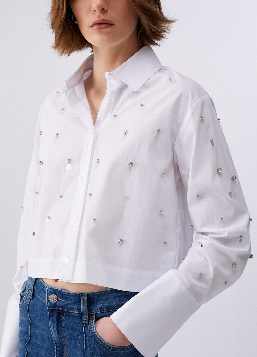 Liu Jo Camicia boxy con ricami gioiello