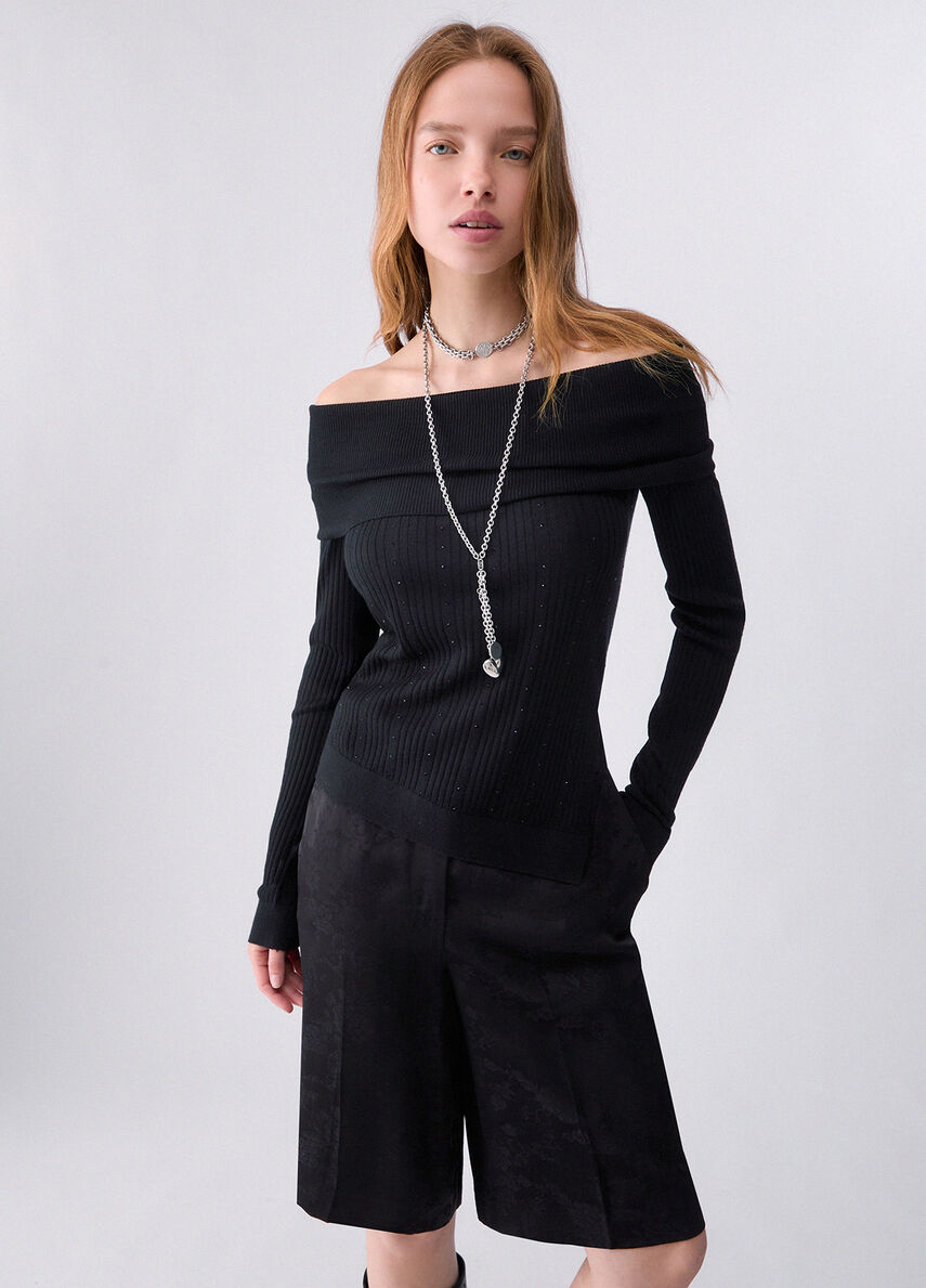 Liu Jo Maglia in lana con scollo bardot