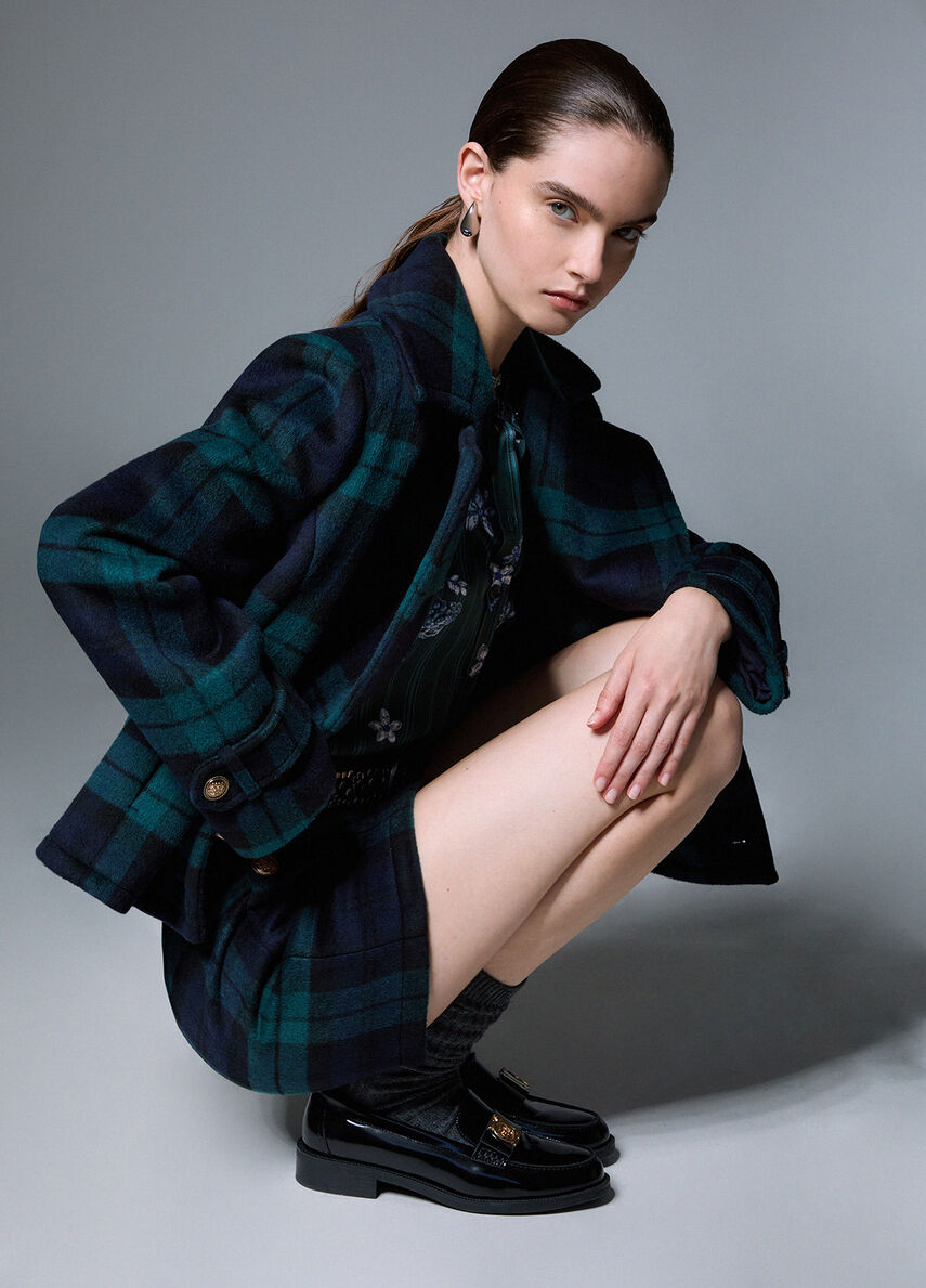 Liu Jo Cappotto doppiopetto corto tartan