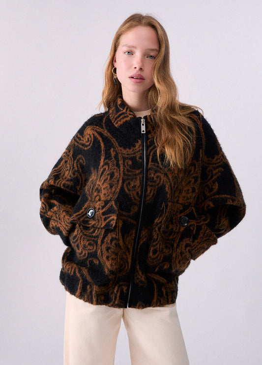 Liu jo Bomber in maglia jacquard