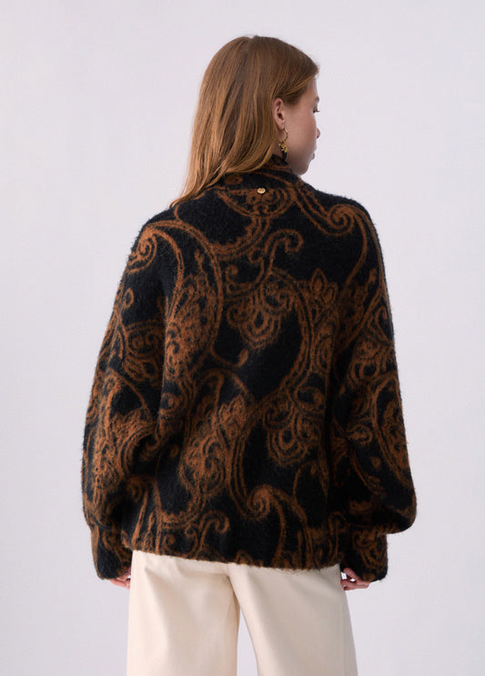 Liu jo Bomber in maglia jacquard