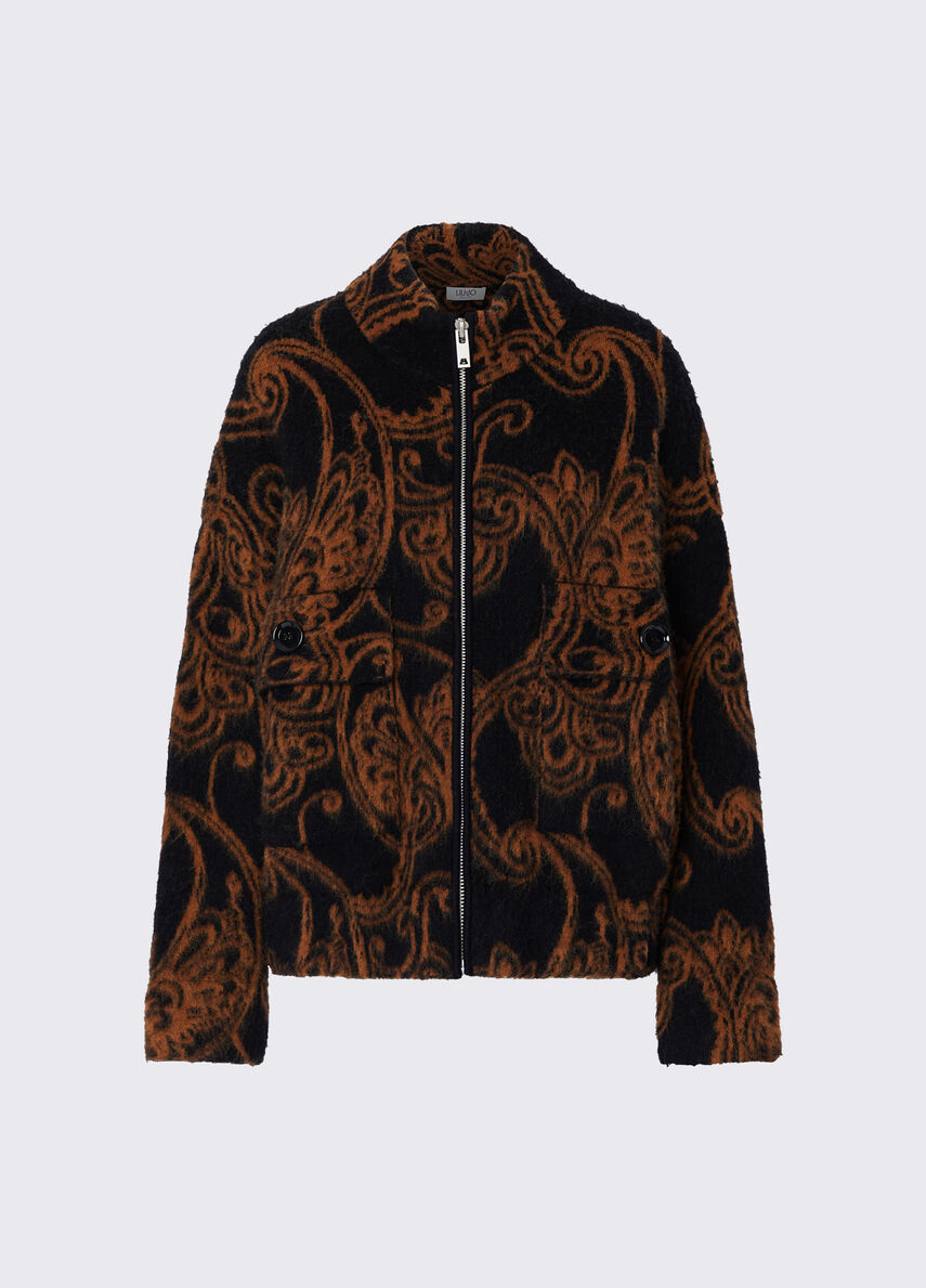 Liu jo Bomber in maglia jacquard