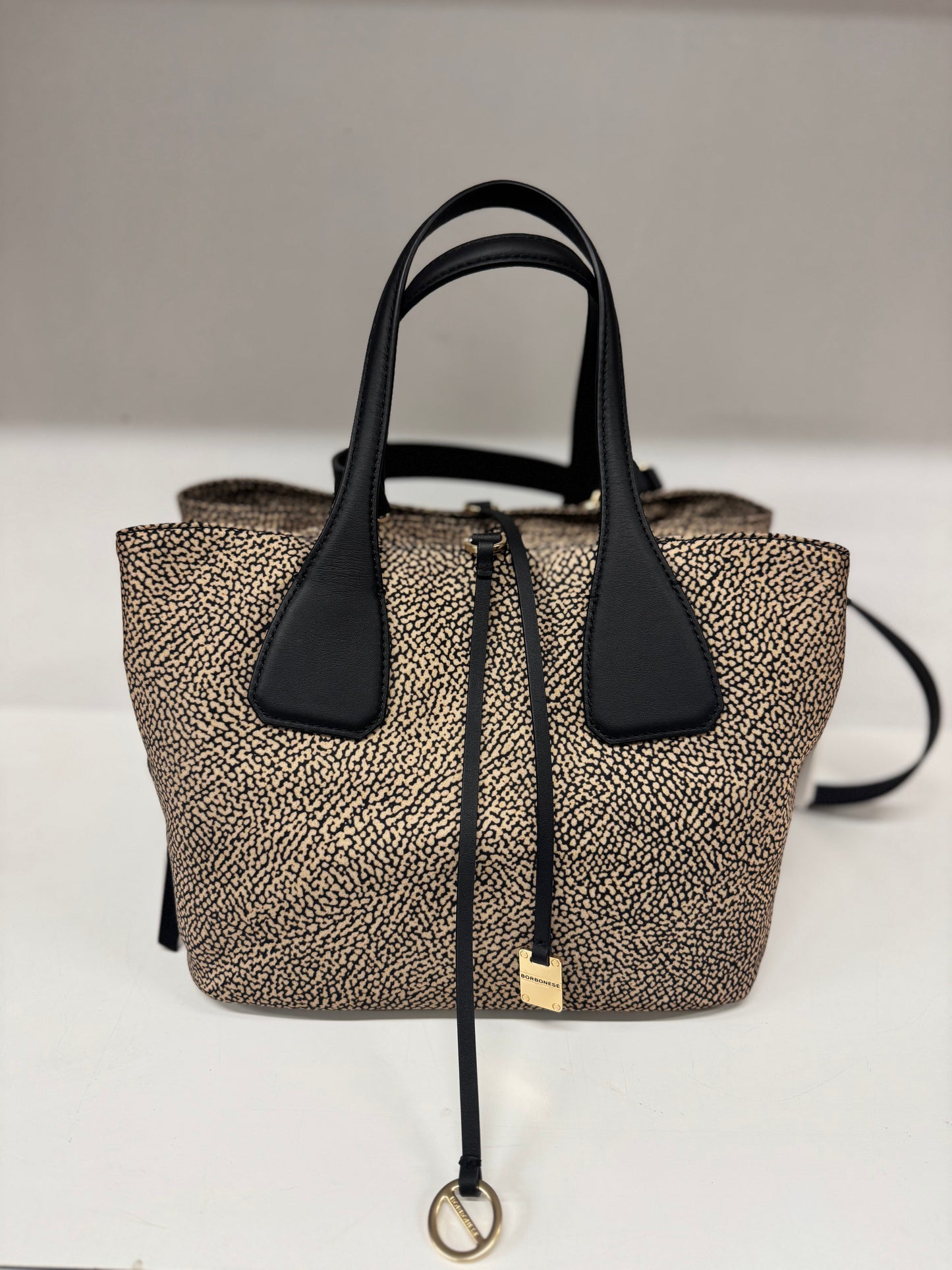 Borbonese Bauletto nero/naturale