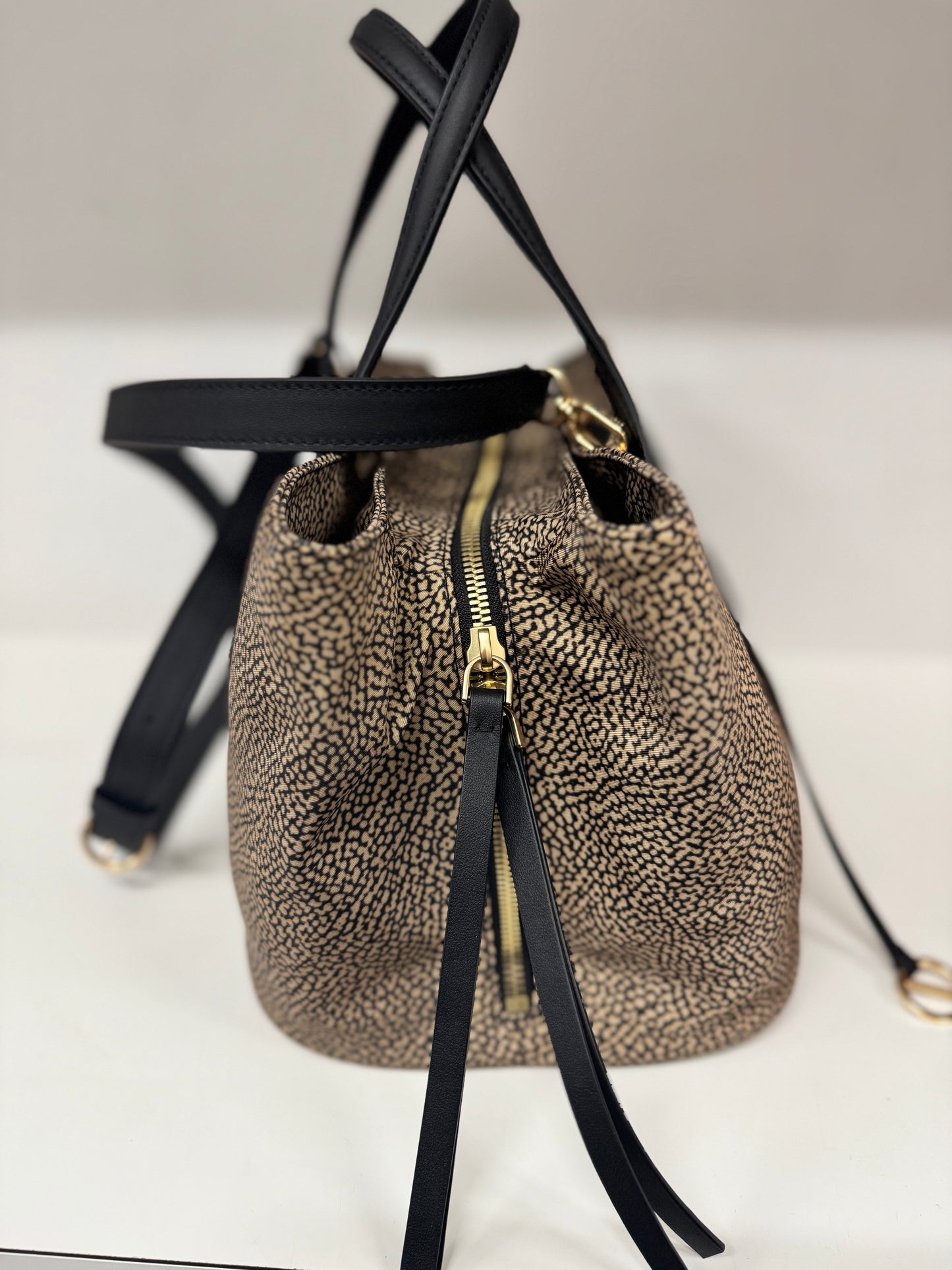 Borbonese Bauletto nero/naturale