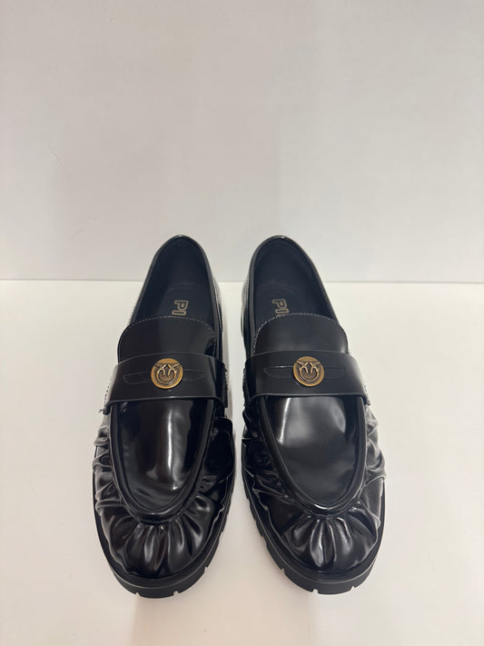 Pinko Mocassino box calf leather nero NORA01