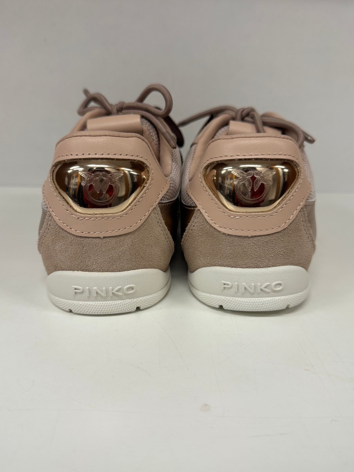 Pinko Sneakers con lacci doppi e applicazioni light rose
