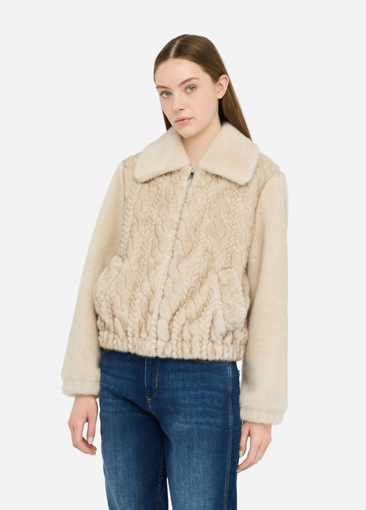 Liu Jo Bomber in teddy con trecce