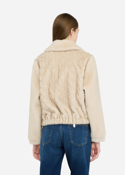 Liu Jo Bomber in teddy con trecce