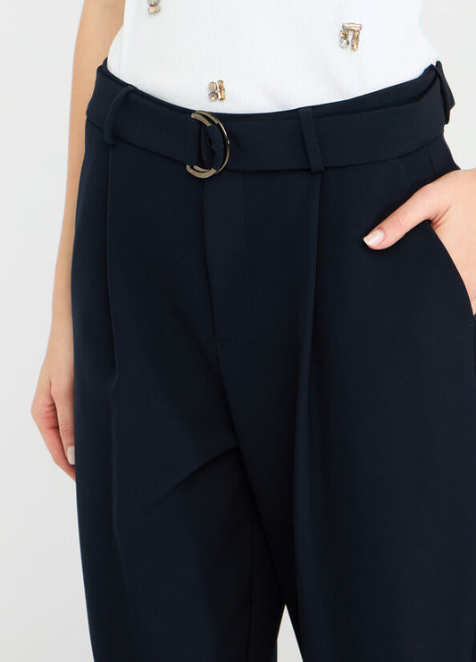 Liu Jo Pantaloni balloon con pince blu navy