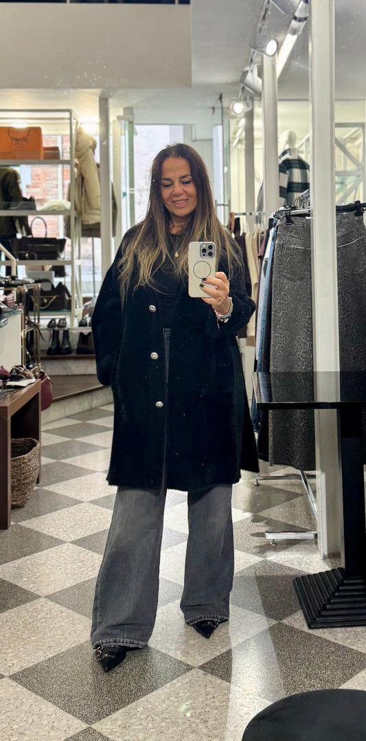 Pinko cappotto Zante effetto velour
