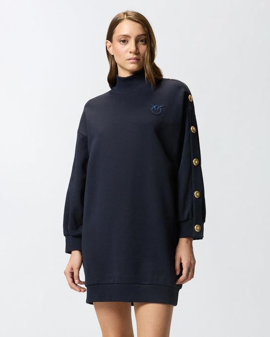 Pinko Maxi maglia in felpa con bottoni blu