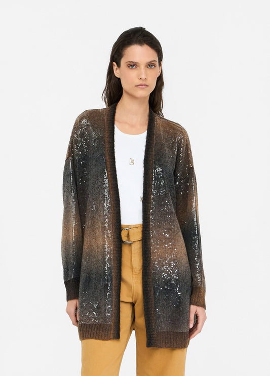 Liu Jo Cardigan lungo con paillettes