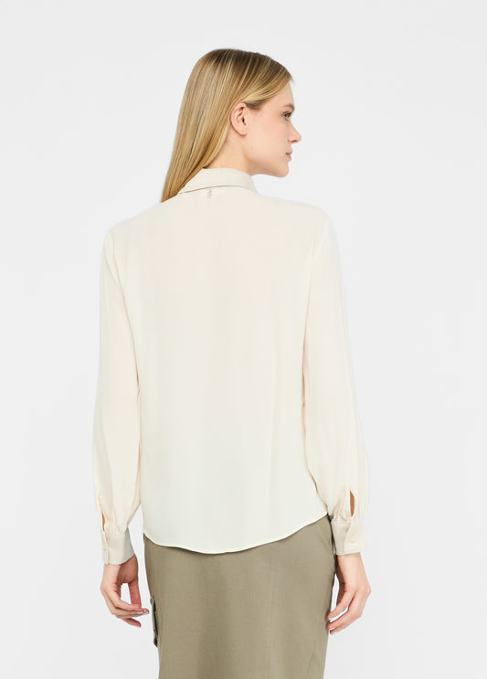 Liu Jo Camicia Camicia in crêpe de chine Inserti in raso ton sur ton Chiusura con bottoni nascosti