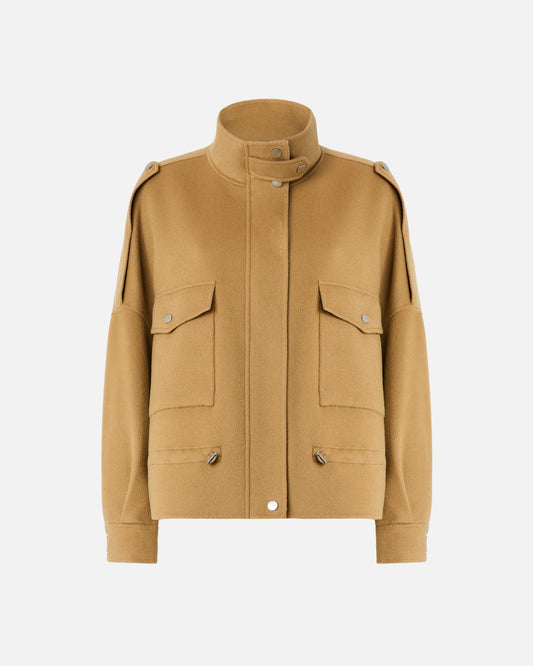 Pinko Caban in panno double con collo alto CROSTINO