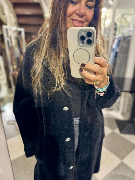 Pinko cappotto Zante effetto velour