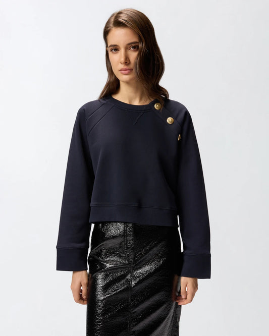 Pinko Felpa con bottoni blu