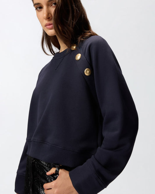 Pinko Felpa con bottoni blu