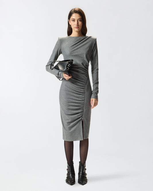 Pinko Vestito midi aderente con drappeggio Almundena