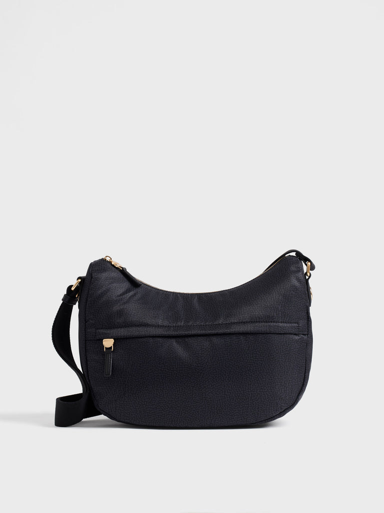 Borbonese B-CLUB LUNA BAG MIDDLE dark black