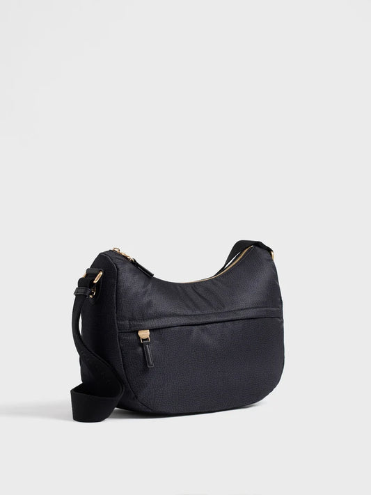 Borbonese B-CLUB LUNA BAG MIDDLE dark black