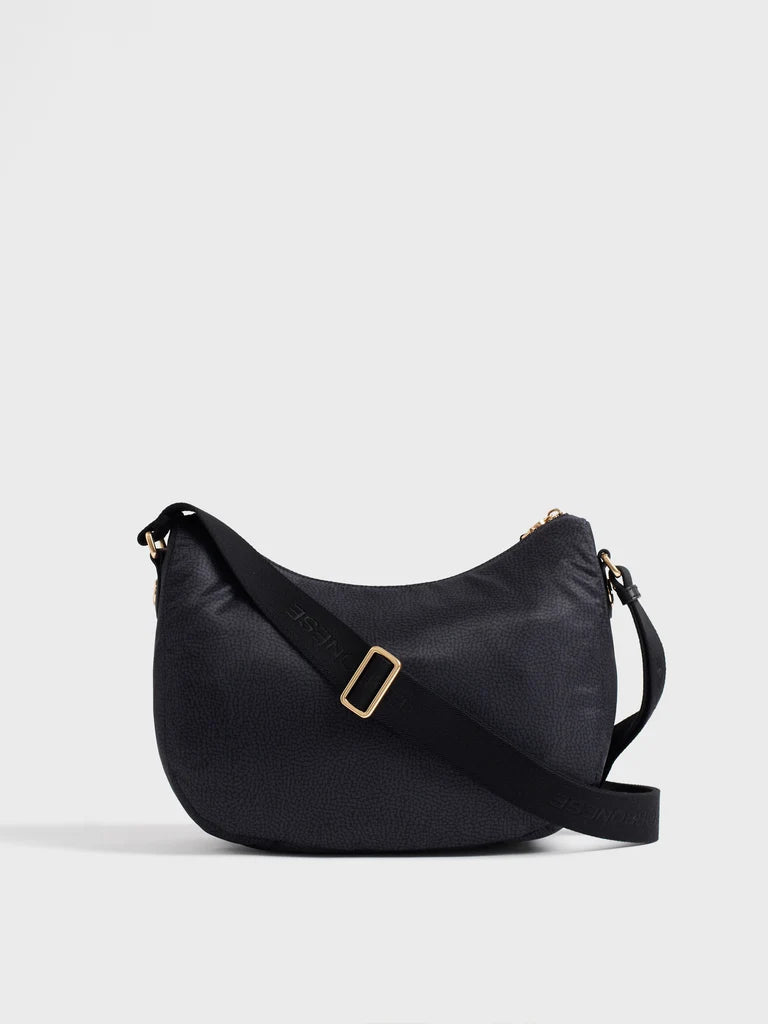 Borbonese B-CLUB LUNA BAG MIDDLE dark black