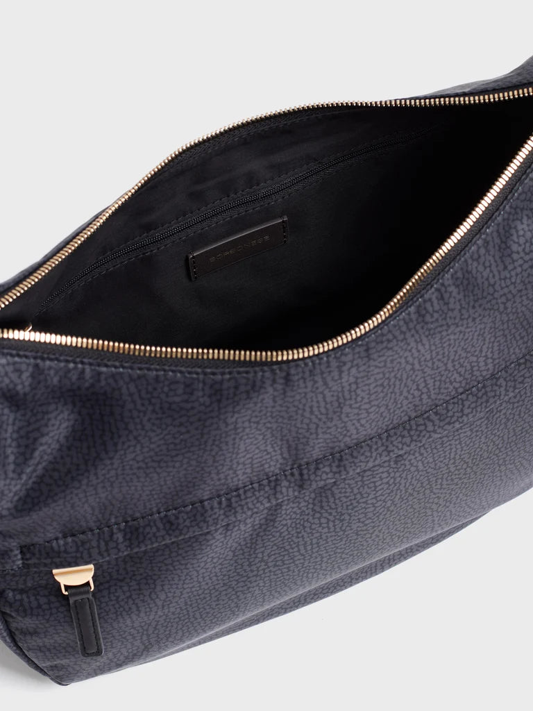 Borbonese B-CLUB LUNA BAG MIDDLE dark black