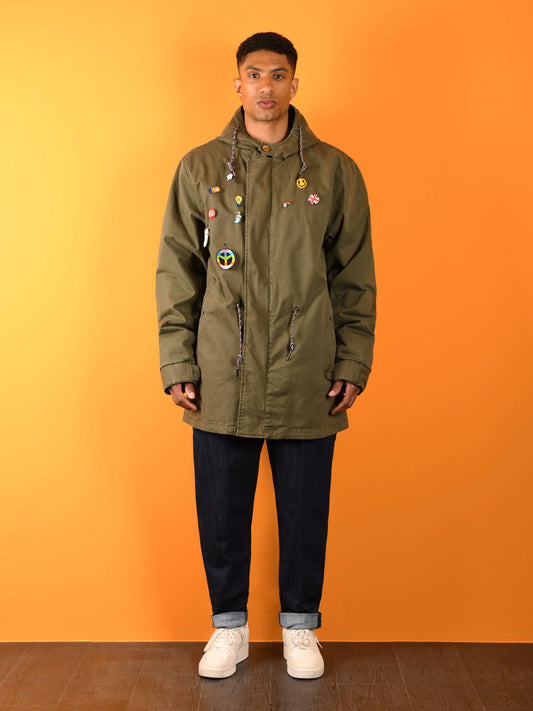 Berna Parka con foderato con spille