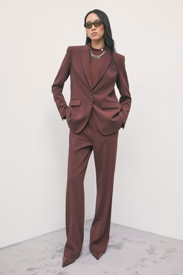 Patrizia Pepe Pantaloni sartoriali wide leg a vita bassa
